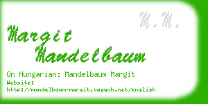 margit mandelbaum business card